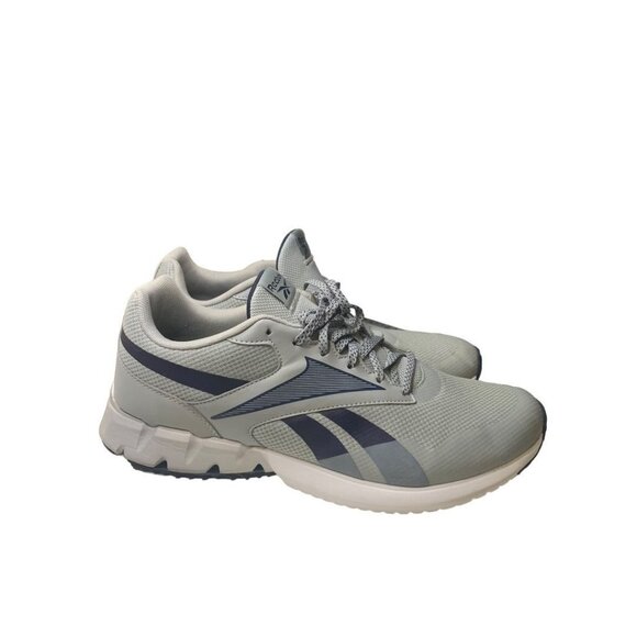 Size 13 Reebok Mens Ztaur Run Pure Gray Vector Navy Sneakers GY7718 - Picture 1 of 12